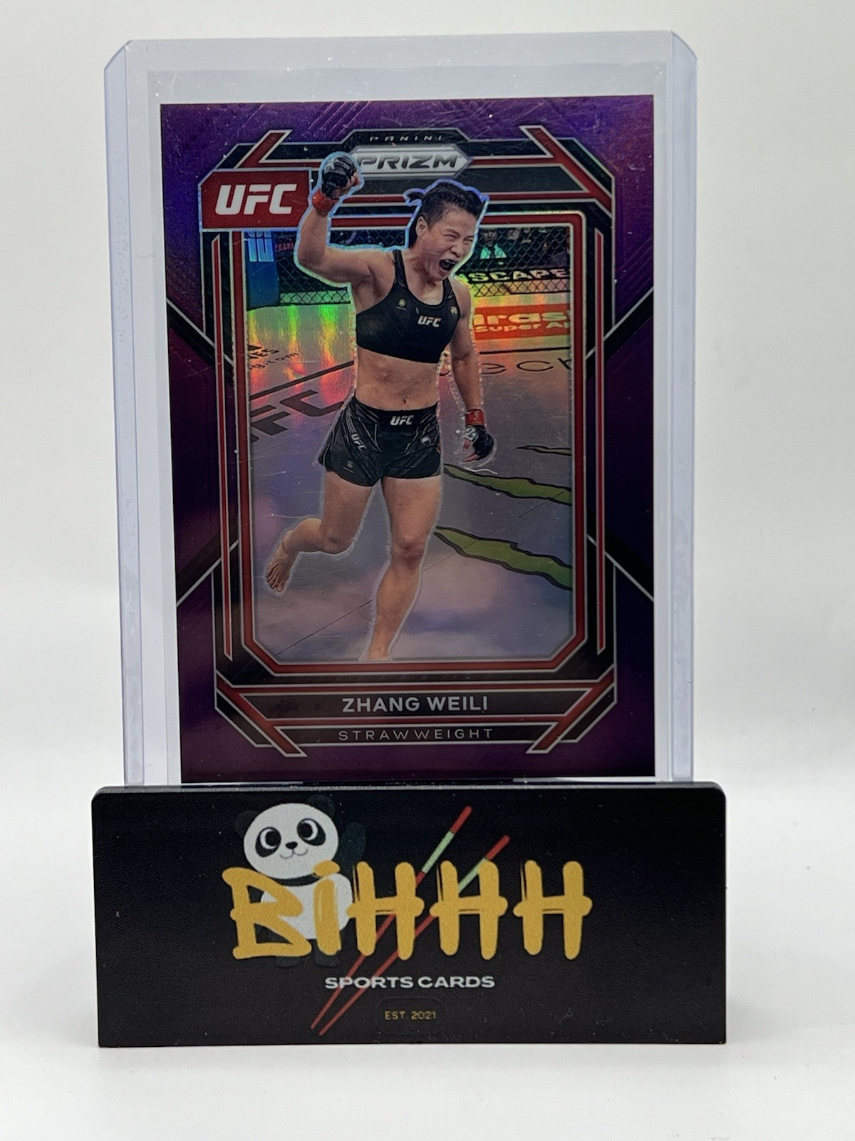 2023 Panini Prizm UFC Zhang Weili Purple Prizm /149 #198 Strawweight Champion