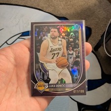 2025-26 Topps Bowman Basketball Luka Doncic Reptilian Fuschia Color Match 11/199