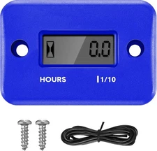 Hour Meters for Small Engines Inductive Digital Engine Hour Meter-Blue
