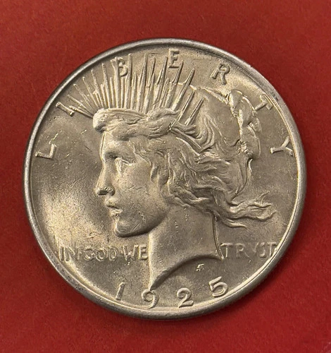 1925 P Peace Silver Dollar, Choice to Gem Uncirculated super good looking coin