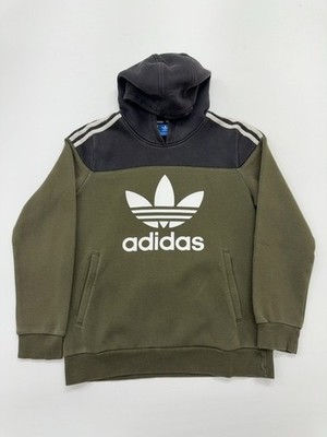 Adidas Jungen Grün Schwarz Pullover Hoodie Größe 13-14Y Normaler Zustand