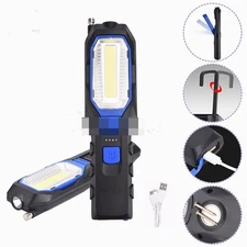 Rechargeable COB LED Magnetic Work Light Car Garage Inspection Lamp Hand Torch