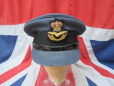 RAF Nr. 1 Kleid Offiziers Schirmmütze - Queen s Crown Badge, Größe 56