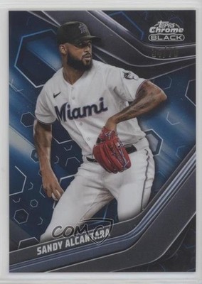2023 Topps Chrome Black Blue Lava Refractor 34/75 Sandy Alcantara #46 16kt