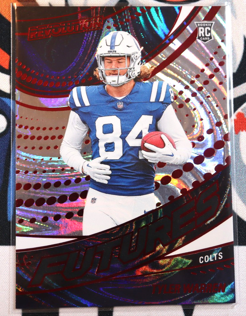 2025 Panini Revolution Tyler Warren RC #21 Futures SP Red Swirl /50