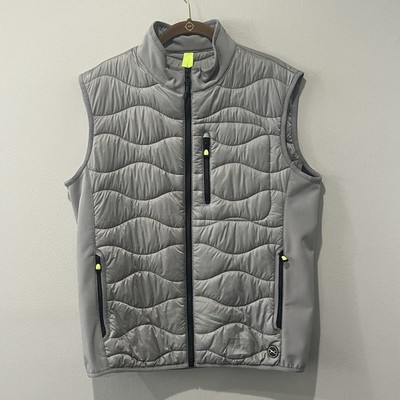 Brax Vest Men's 50R Gray Vito Brx Lab Outdoor Quilted Puffer Preppy