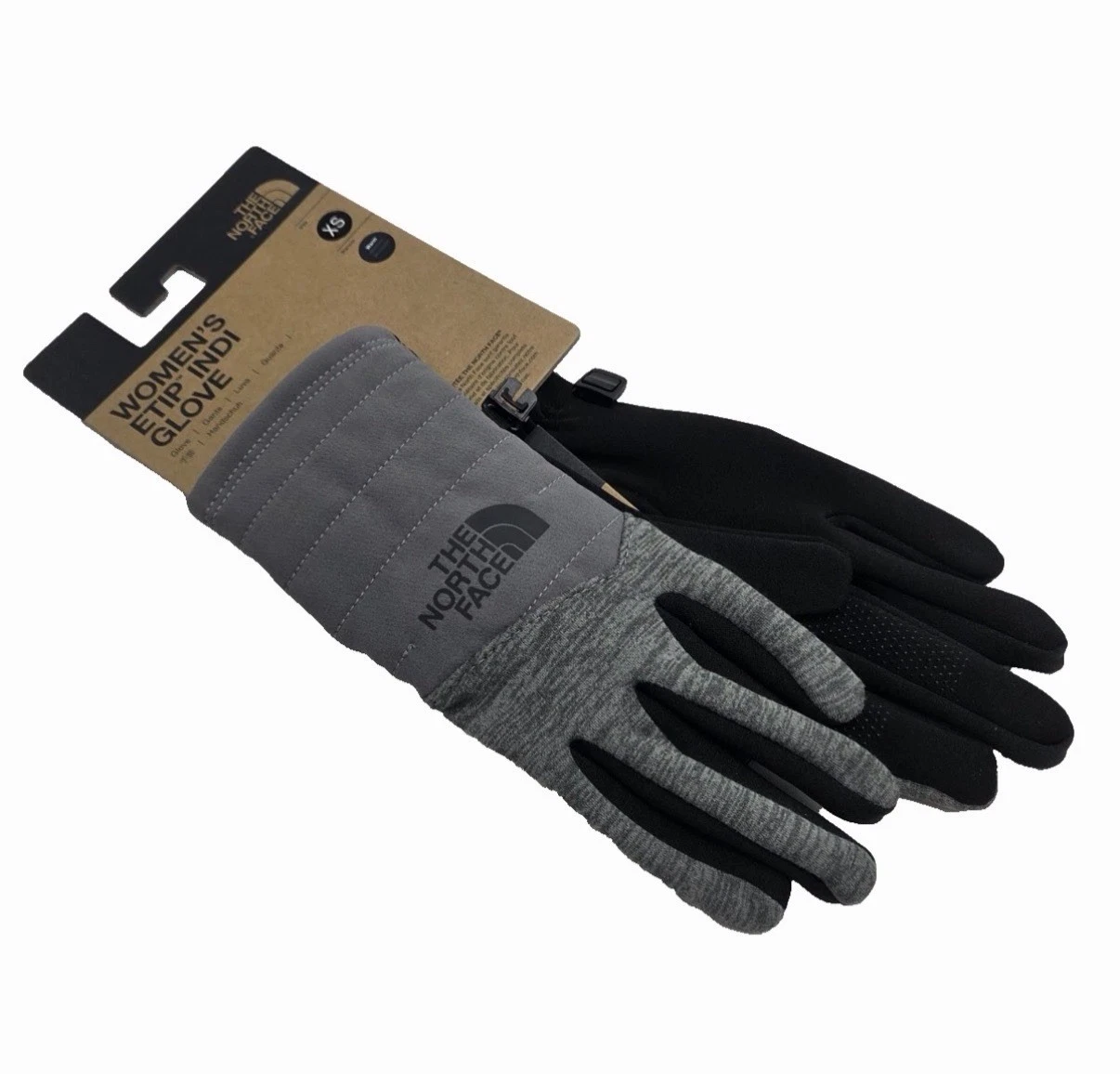 THE NORTH FACE Women's Etip Touchscreen Indi Gloves Gray - XS NWT