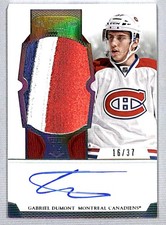 Gabriel Dumont 2012-13 Panini Dominion Parallel Rookie Auto Patch /37 #130