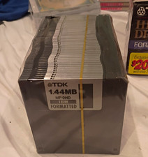 TDK MF-2HD 3.5" Floppy Disks 1.44MB IBM Formatted 50 Disk Vintage NOS Lot