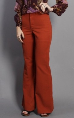 Vintage 70s Ditto s Rust Orange Bell Pants XS W24