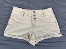 No Boundaries Women's White Shorts 3 Button 4 Pocket Flat Front Size 11 Juniors
