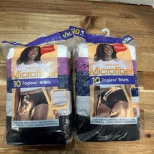 Hanes Women's Cool Comfort Microfiber Briefs 10-Pack Size 10/3XL