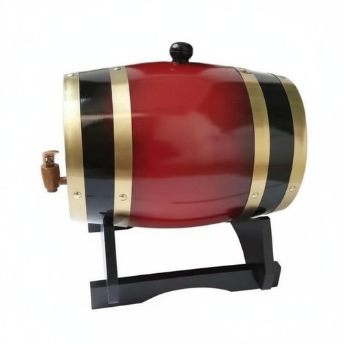 Wooden Wine Barrel Solid Wood Oak Aging Barrel Artisanal for Restaurant