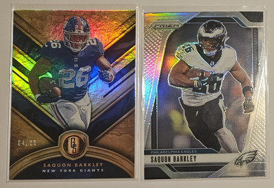 2019 Panini Gold Standard /99 Saquon Barkley #33  And 2024 Prizm Silver