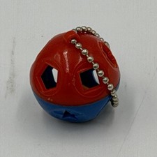 Vintage Tupperware Mini Shape Sorter Ball Keychain Blue Red Shape-O-Ball