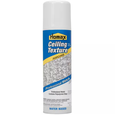16 Oz. Aerosol Ceiling Popcorn Professional Match Texture Homax White Spray NEW