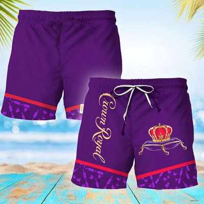 Crown Royal Bottle Pattern Swim Trunks, Beach Short Hawaiian Short Unisex