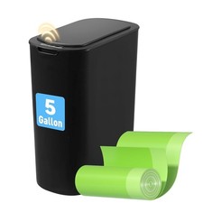 FRESHLIX 5 Gallon Bathroom Automatic Trash Can with Lid, Motion Sensor Touchless