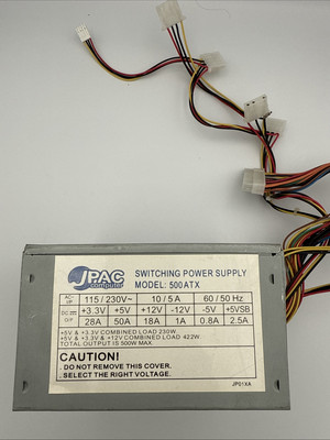 JPAC Computing Switching Power Supply Model 500 ATX 500ATX 500W