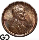 1925 Lincoln Cent Wheat Penny, Near Gem BU++ RB, Wood-Grain Tone