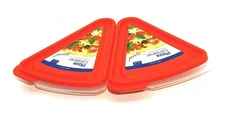 Pizza Slice Container 2 Pack Tray And Saver Storage Box Kitchen Organizer