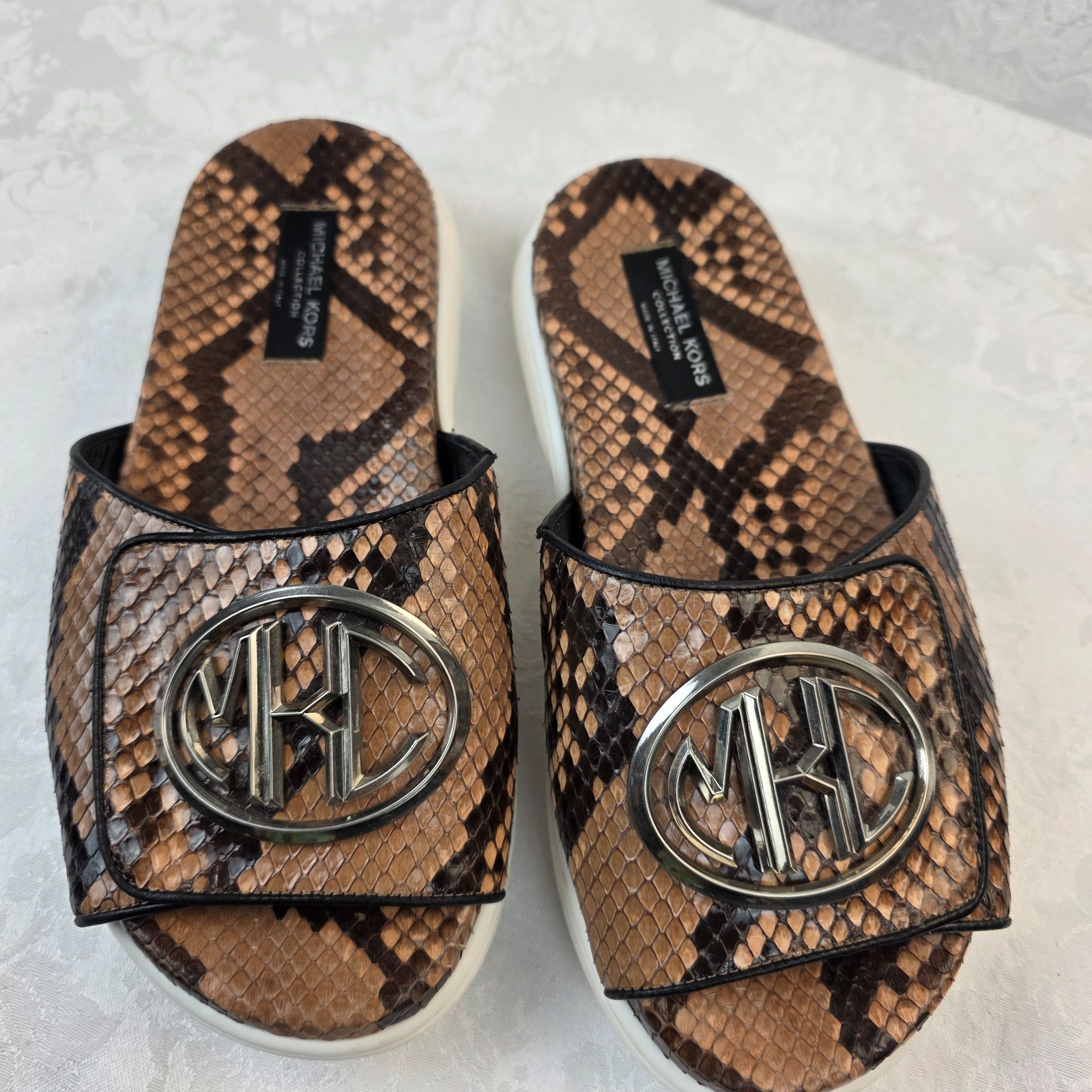 Michael Kors Genuine Python Slide Sandals Size 36… - image 11