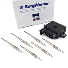 BERU Steuergerät + 6x BERU Glühkerzen Satz für BMW 3 5 7 X5 X6 3.0