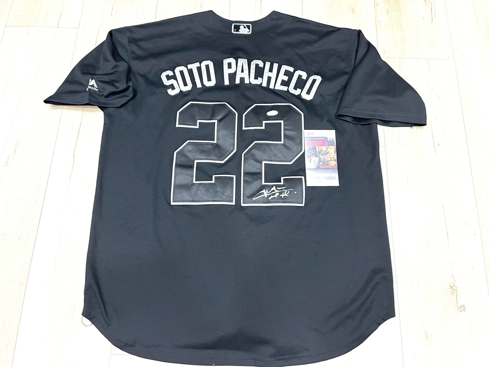 Juan Soto Autographed Signed Hand Washington Nationals Jersey JSA Cert #1 