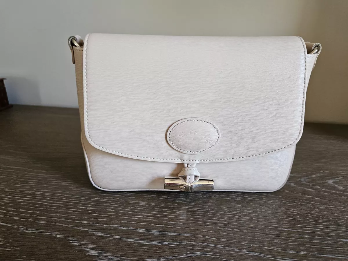 Longchamp Roseau Leather Crossbody Women's cream