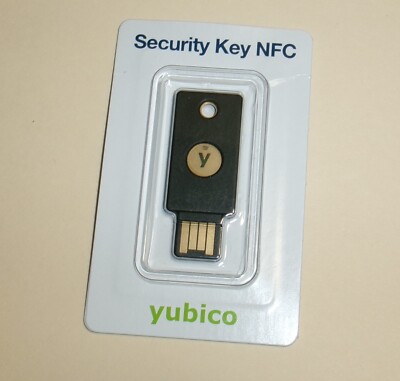 Security Key NFC by Yubico -  Black, FIDO - USB-A, Authentication, open package