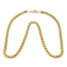 Men Women's 18K Yellow Gold Filled 24inch 2mm wide Round Box Chain Necklace Y5KY