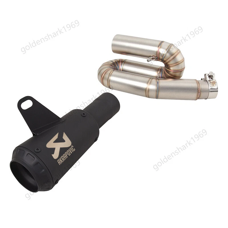 Tubo silenciador negro puntas de escape para Triumph Street Triple 765 RS R S 2017-2023 Foto 3 de 4