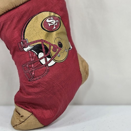 VINTAGE 1992 San Francisco 49ers NFL Footbal Puffy Russ Christmas Stocking - Picture 9 of 18