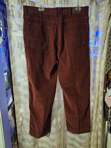 Pantaloni vintage LL Bean in velluto a coste color ruggine 36 x 29 (o 32 ha orlo 3") - Foto 3 di 5