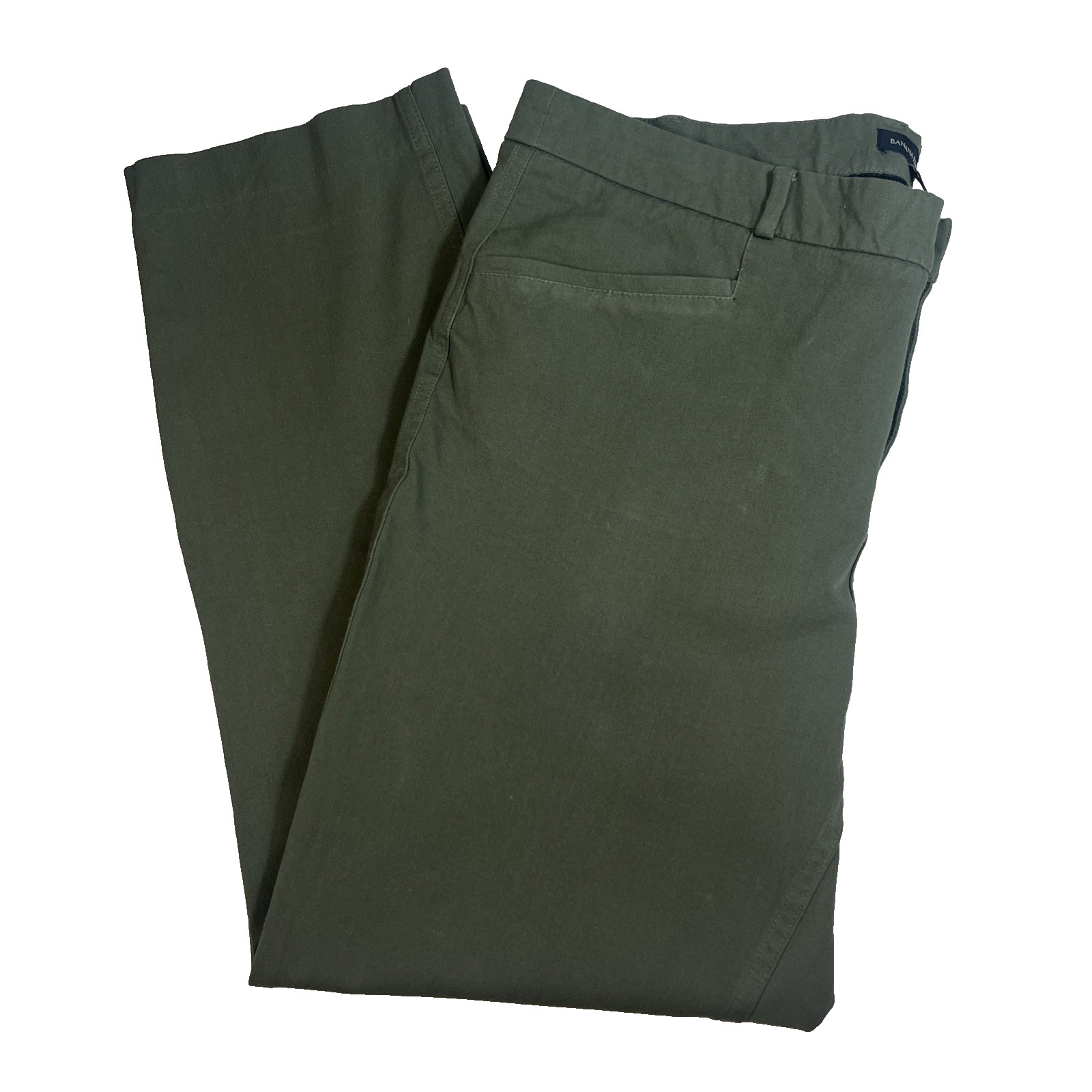 Banana Republic Straight Leg Stretch Olive Pockets Pants Women’s Size 16