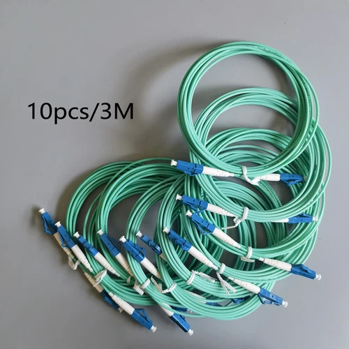 10Pcs LC/UPC to LC/UPC Fiber Optic Internet Cable 3M/10M OM3 LSZH FTTH Multi-Mod