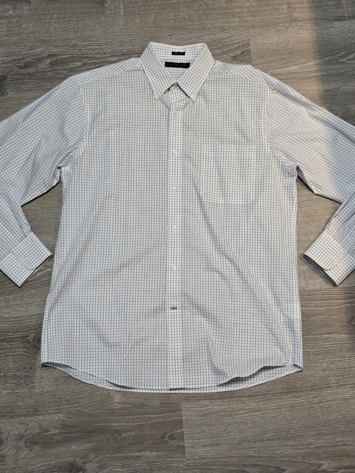 Tommy Hilfiger Mens Regular Fit Dress Shirt Size 16 Neck 34-35