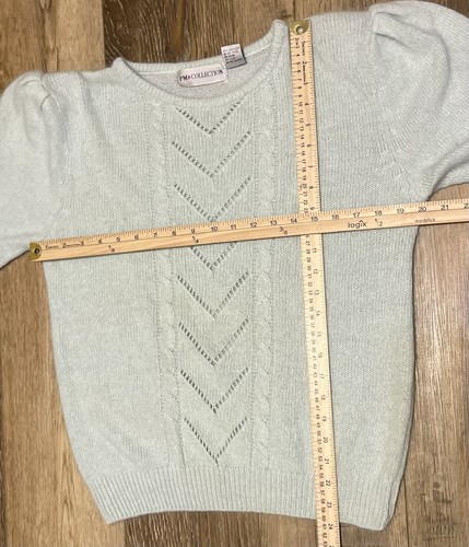 Suéter Tejido Vintage Para Mujer Grande Espuma de Mar Seda Angora Pullover Pastel Preppy Años 80 - Imagen 6 de 7
