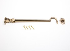 Cabin Hook Silent Type Latch With Eye 200mm Solid Brass And Screws Pack Of 6
