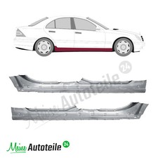 2x Voll Schweller Reparaturblech Links + Rechts f&uuml;r Mercedes C-Klasse W203