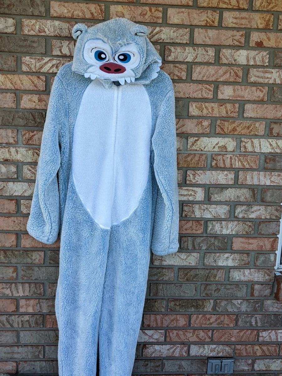 Abominable Snowman Yeti Hooded Pajamas Costume Union Suit Unisex