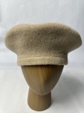 VTG P.R.T. Ultrabasque De Luxe Wool Beret Basque RN 58584 Cream Artist Unisex