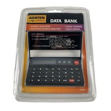 Vintage Data Bank Ashten Products Calculator Directory Clock New Old Stock 30054