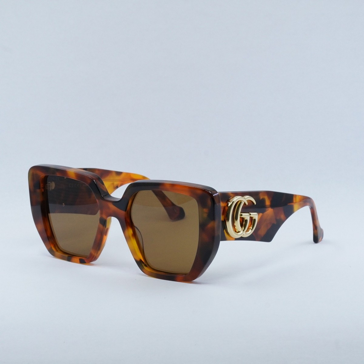 GUCCI GG0956S 007 Amber Havana/Brown 54-19-145 Sunglasses New