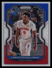 2020-21 Panini Prizm NBA #227 Langston Galloway Red White & Blue Prizm Pistons