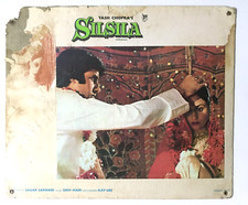 1981 Bollywood Lobby Card SILSILA. Amitabh Bachchan, Jaya 16in x 13.50in (13176)