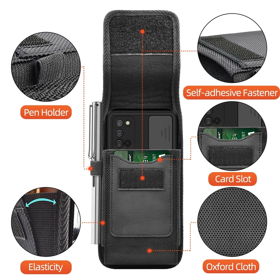 Phone Holster With Card Slot - Belt Clip Pouch For Samsung S23/S22/S21 Ultra USA - Image 4 of 4