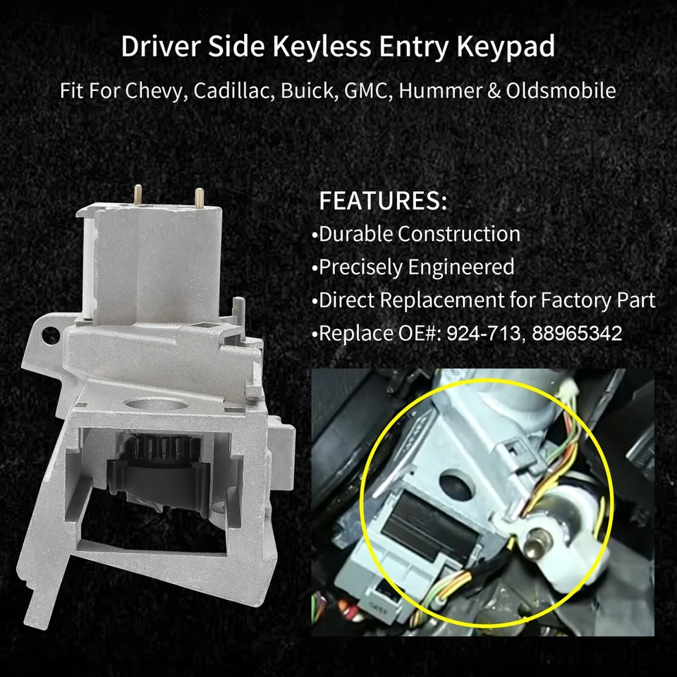 924-713 Ignition Lock Cylinder Housing Fit for 2000-2009 Chevrolet GMC Cadillac - Изображение 2 из 4