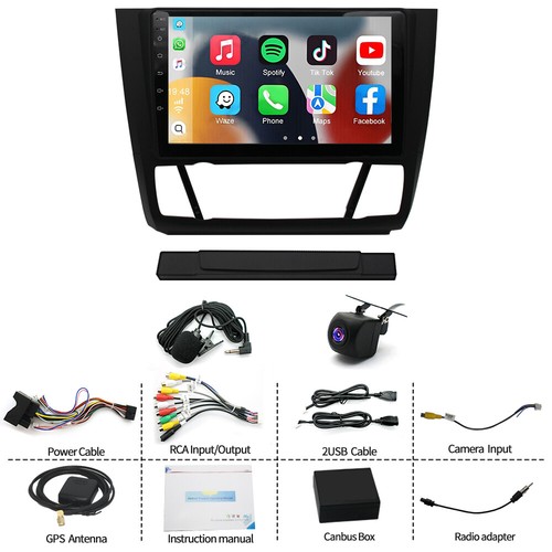 For BMW 1 Series E88 E82 E81 E87 Head Unit Wireless Apple CarPlay Android Auto - Picture 18 of 22