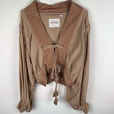 Avayara Dream Coat Gypsy Cotton Herringbone Blush Small Rrp£300